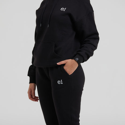 ei black essential joggers